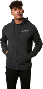 Ageless Chest Zip Hoodie - Charcoal - Medium - Lutzka's Garage