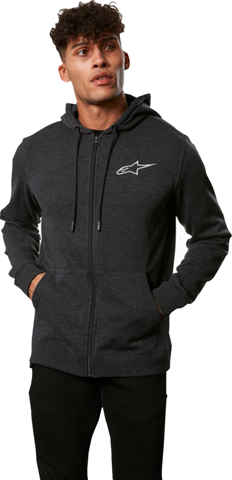 Ageless Chest Zip Hoodie - Charcoal - Medium - Lutzka's Garage