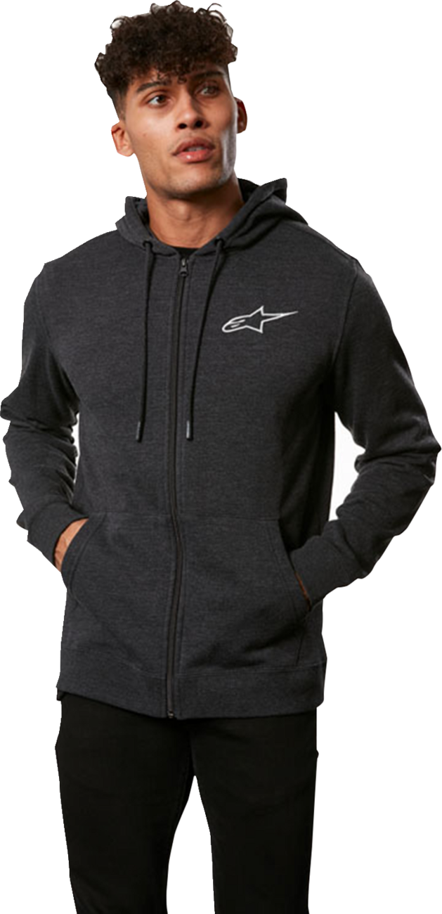 Ageless Chest Zip Hoodie - Charcoal - Medium - Lutzka's Garage