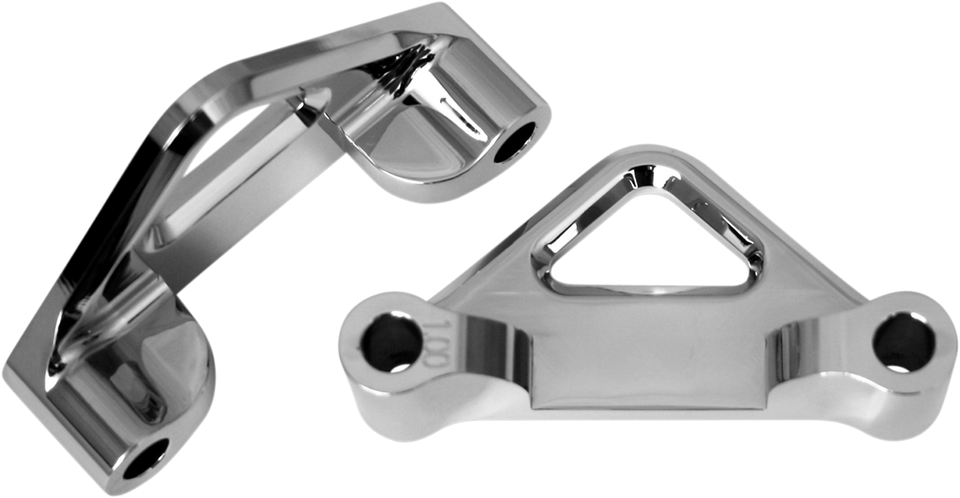 Hot Legs/Bagger Legs Fender Spacers - Chrome - 1.00" Spacer - For 6" Width Fender - Lutzka's Garage