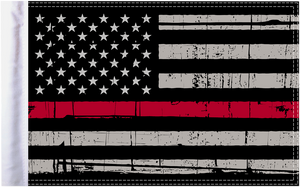 Grunge U.S.A. Flag - Red - 10" x 15" - Lutzka's Garage