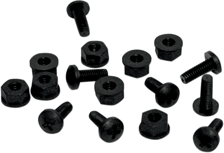 Nylon Windscreen Fastener Set - Black - Lutzka's Garage