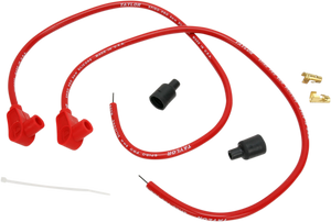 Universal Spark Plug Wire Kit - 90 degree - Red - Lutzka's Garage