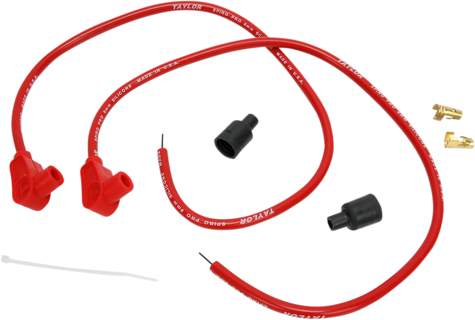 Universal Spark Plug Wire Kit - 90 degree - Red - Lutzka's Garage