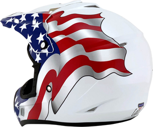 FX-17 Helmet - Flag - White - XS - Lutzka's Garage