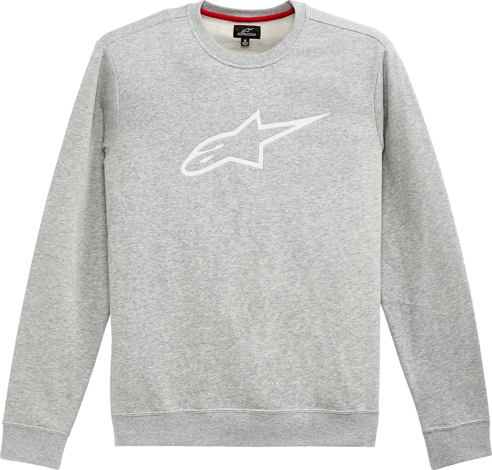 Ageless Crew Fleece - Heather Gray/White - Medium - Lutzka's Garage