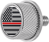 Seat Mounting Knob - Stainless Steel - Red Line American Flag - Lutzka's Garage