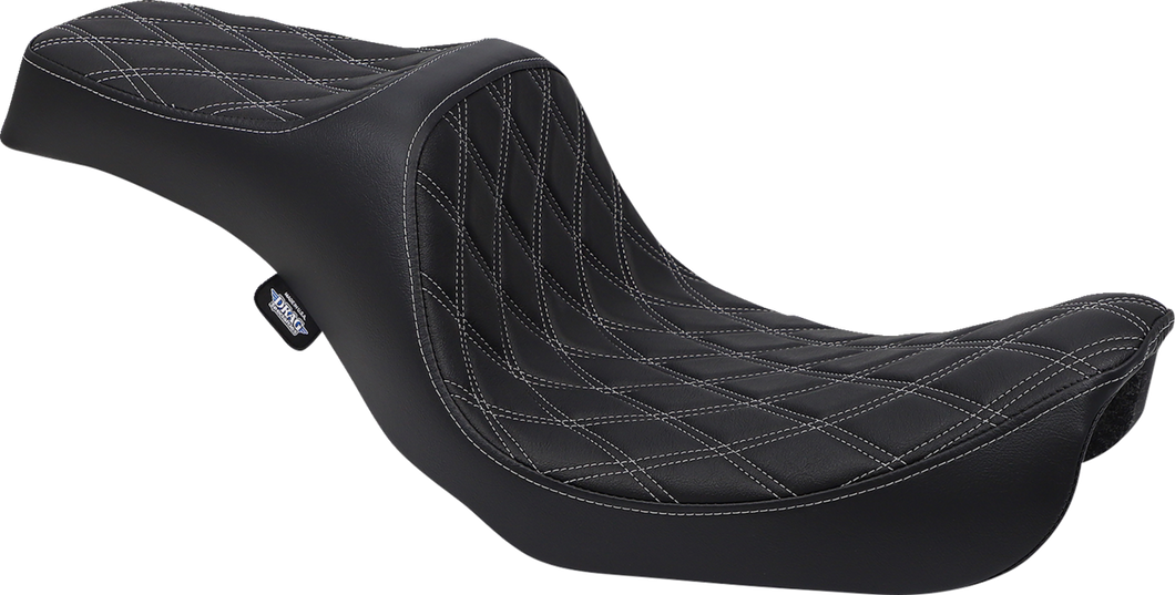 Predator III Seat - Double Diamond - Silver Stitching - FXD/FLD 06-17 - Lutzka's Garage