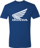 Honda Wing T-Shirt - Blue - Small - Lutzka's Garage