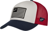 Flag Snapback Hat - White/Navy/Red - One Size - Lutzka's Garage