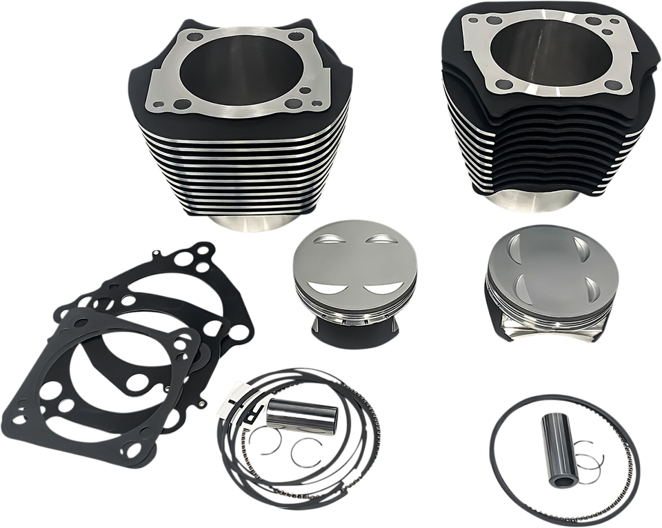 Cylinder Kit - 143" - Black with Highlighted Fins - M8