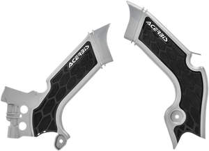 X-Grip Frame Guards - Silver/Black - KX 250/450 - Lutzka's Garage