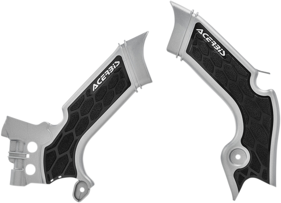 X-Grip Frame Guards - Silver/Black - KX 250/450 - Lutzka's Garage