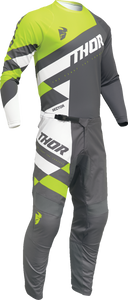 Youth Sector Checker Jersey - Gray/Green - XS - Lutzka's Garage