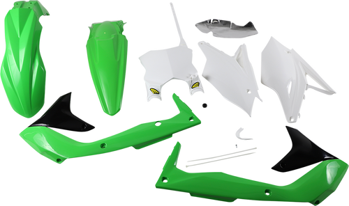 5 Piece Replica Body Kit - OE Green/White/Black - KX 450F