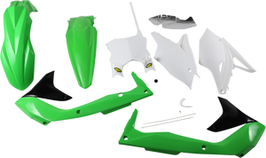 5 Piece Replica Body Kit - OE Green/White/Black - KX 450F