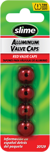 Valve Stem Caps - Red - 4 Pack - Lutzka's Garage