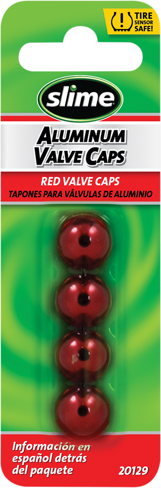 Valve Stem Caps - Red - 4 Pack - Lutzka's Garage