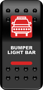 Rocker Switch - Bumper Light Bar - Red - Lutzka's Garage