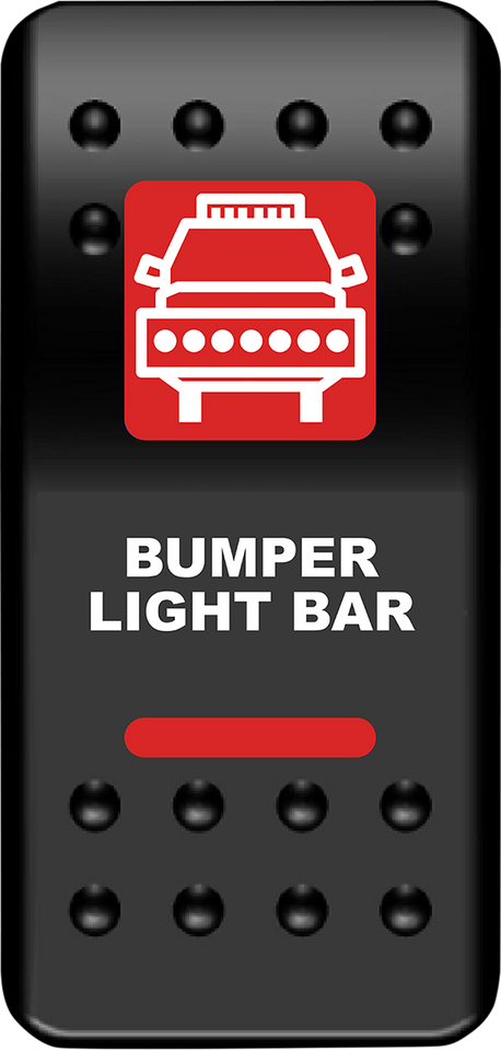 Rocker Switch - Bumper Light Bar - Red - Lutzka's Garage