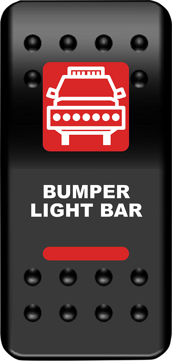 Rocker Switch - Bumper Light Bar - Red - Lutzka's Garage