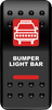 Rocker Switch - Bumper Light Bar - Red - Lutzka's Garage