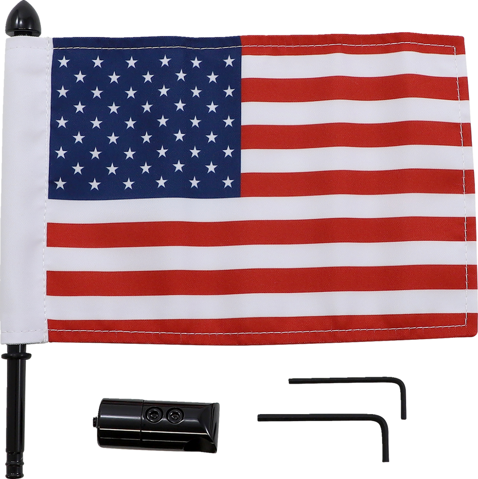 Luggage Rack Flag Mount - 5/8" Round - With 10" X 15" Flag