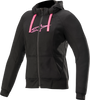 Womens Sport Jacket/Hoodie - Black/Pink- 2XL