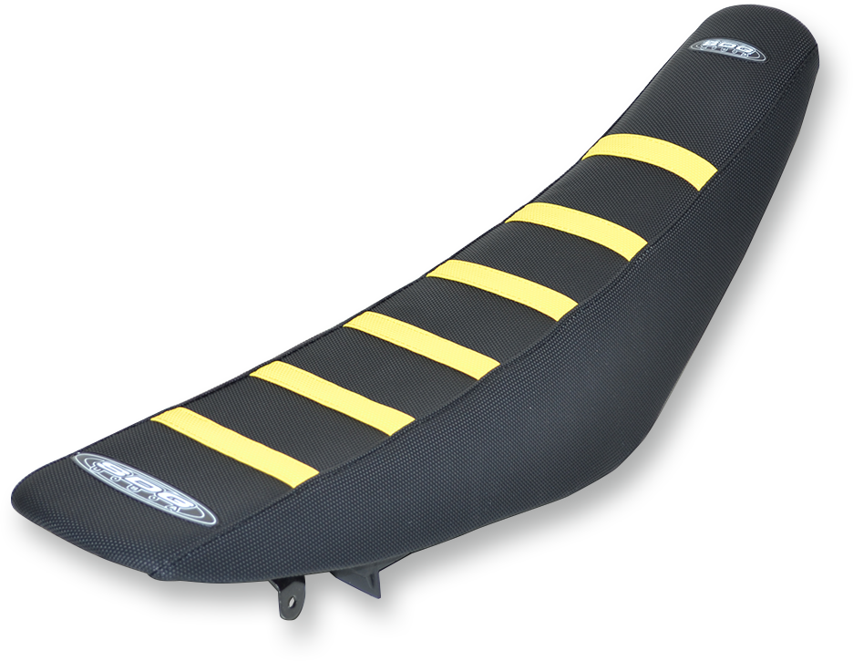 6-Ribbed Seat Cover - Yellow Ribs/Black Top/Black Sides