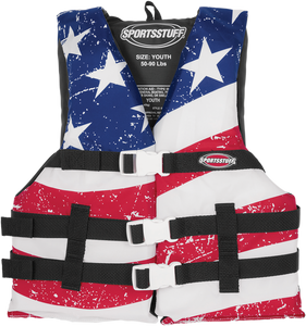 Youth Stars & Stripes PFD Vest - Red/White/Blue - Lutzka's Garage