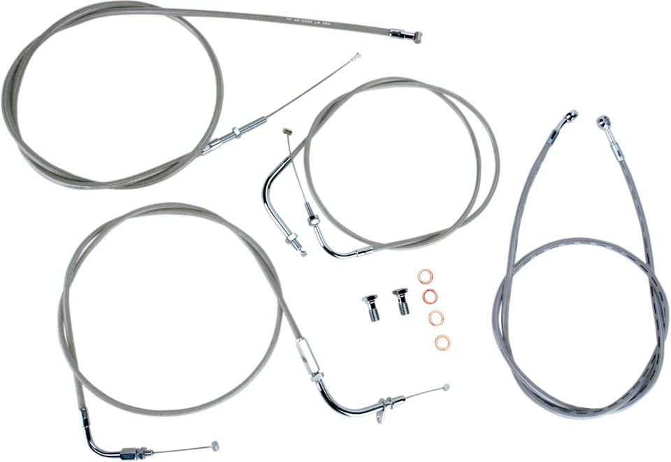 Cable Line Kit - 15" - 17" - XVS650CU - Stainless Steel - Lutzka's Garage