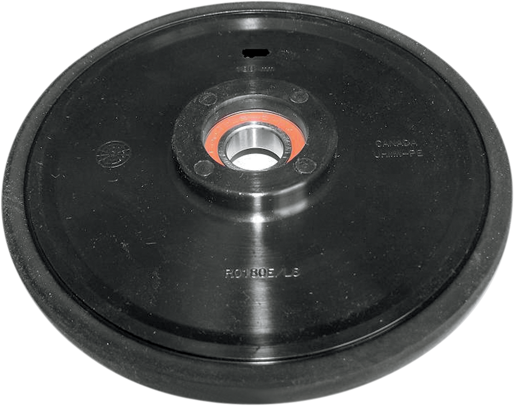 Idler Wheel with 6004-2RS Bearing - Black - 180 mm OD x 20 mm ID - Lutzka's Garage