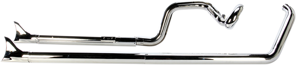 True Dual Exhaust - Fishtail - 07-11 Softail