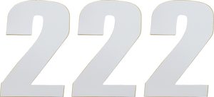 Race Number 2 - White - 6" - Lutzka's Garage