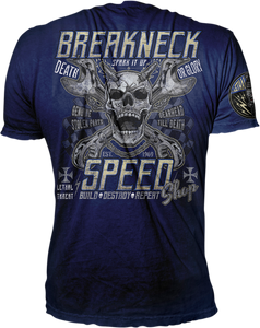 Break Neck Speed T-Shirt - Blue - Medium - Lutzka's Garage