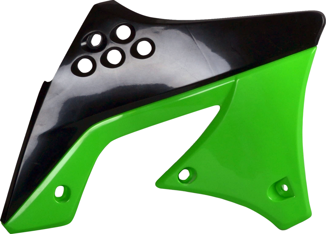 Radiator Cover - 09/ 11 OEM Black/Green - KX 250F