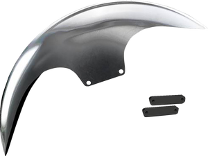 Cafe Front Fender - 21" - Black Adaptors