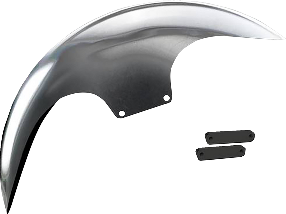 Cafe Front Fender - 21" - Black Adaptors