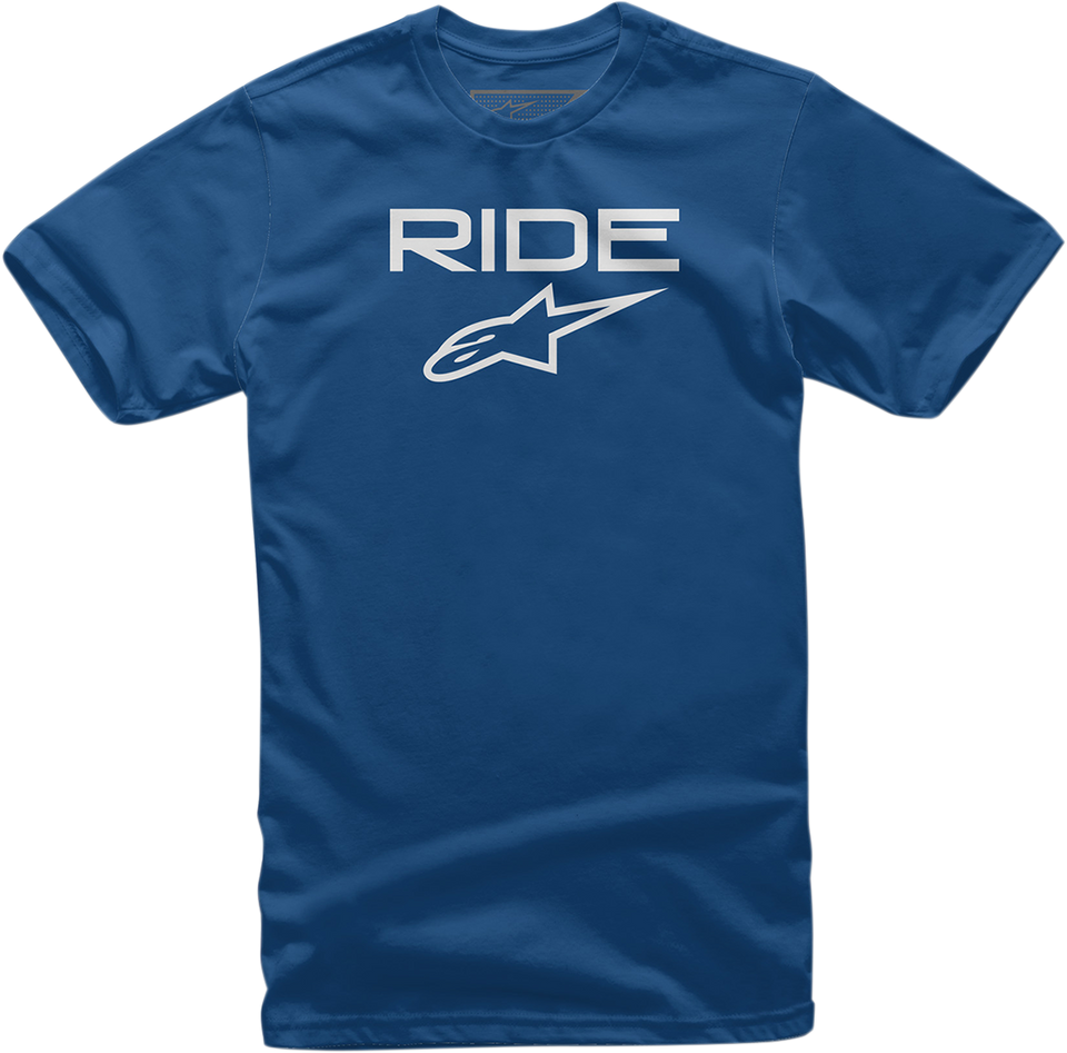 Ride 2.0 T-Shirt - Blue/White - Medium - Lutzka's Garage