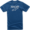 Ride 2.0 T-Shirt - Blue/White - Medium - Lutzka's Garage