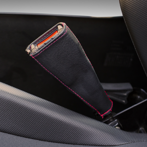 Seat Belt Covers - Black w/ Red Stitching