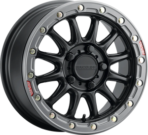 Wheel - Alpha - Front/Rear - Black/with Gun Metal Ring - 17x7 - 5/114.3 - 6+1 (+40 mm)