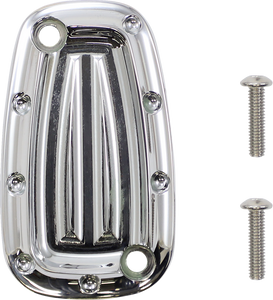 Rear Master Cylinder Cover - Dimpled - Chrome - Lutzka's Garage