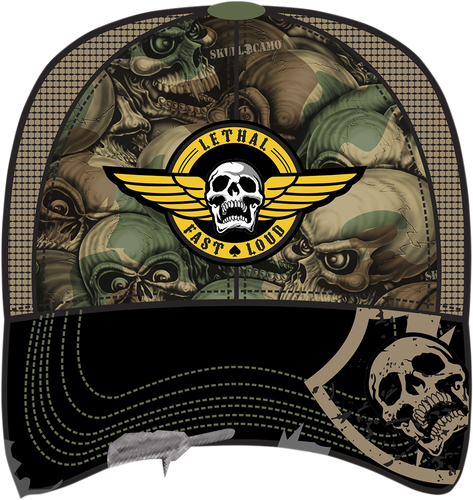 Army Skull Hat - Camo - Lutzka's Garage