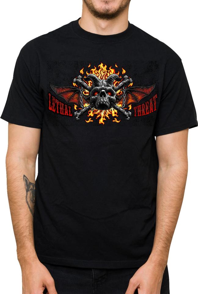 Hell Was Full T-Shirt - Black - Medium - Lutzka's Garage