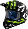 FX-17Y Helmet - Attack - Matte Black/Green - Medium - Lutzka's Garage