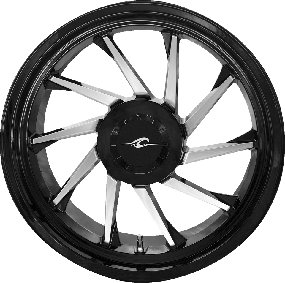 Wheel - Hurricane 3D - Rear Right - Black/Chrome - 18" - Trike - Lutzka's Garage