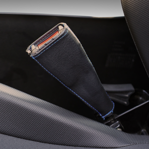 Seat Belt Covers - Black w/ Blue Stitching