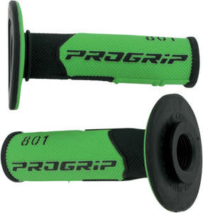 801 Hybrid Duo-Density Cross Grips - Black/Green - Lutzka's Garage