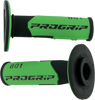 801 Hybrid Duo-Density Cross Grips - Black/Green - Lutzka's Garage